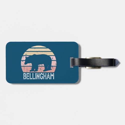 Bellingham Washington Retro Bear Luggage Tag