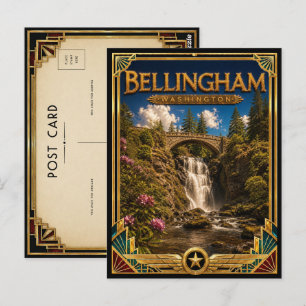 Bellingham Washington Vintage Art Deco Golden Age Postcard