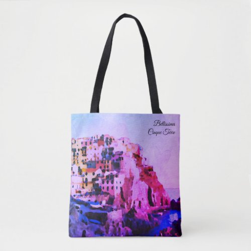  Bellissima  Italia Language Cinque Terre Tote Bag