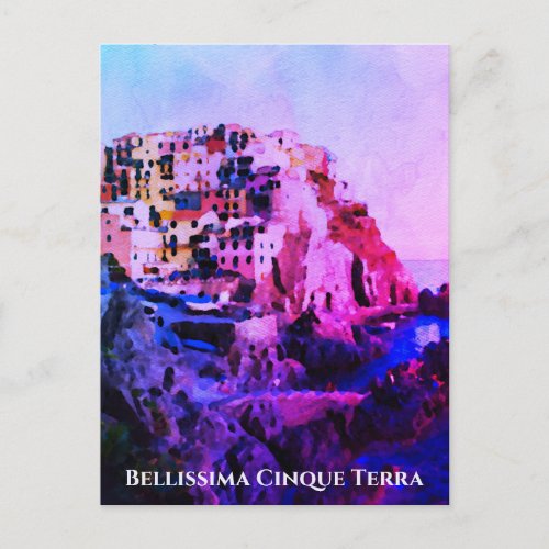  Bellissima _ Italian Language Cinque Terre Post Postcard