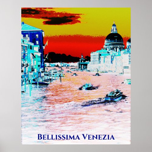  Bellissima Italian Language Venice Venezia Poster