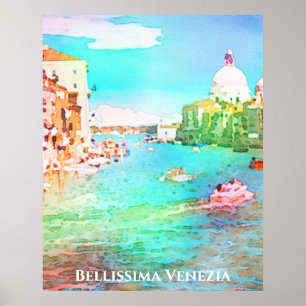 ** Bellissima Italian Language Venice Venezia Soft Poster