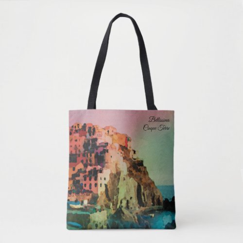  Bellissima Italy Italian Language Cinque Terra Tote Bag