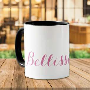 Bellissima! Pink Typography Coffee Mug
