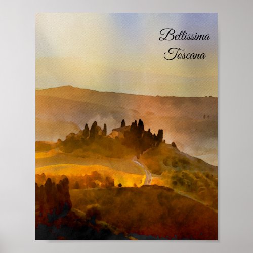  Bellissima Toscana Italian Language Tuscany Poster