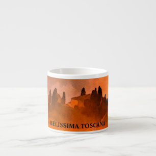 *~* Bellissima Toscana Tuscany Italian Language Espresso Cup