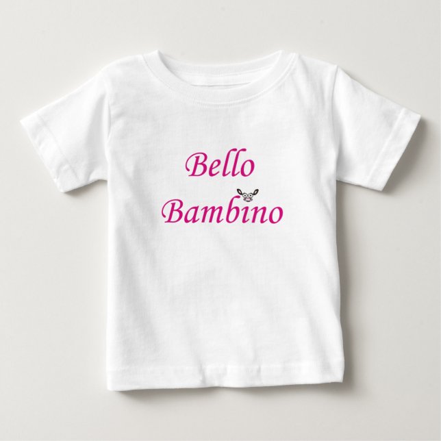 Bello Bambino pink Mooja Baby T-Shirt (Front)