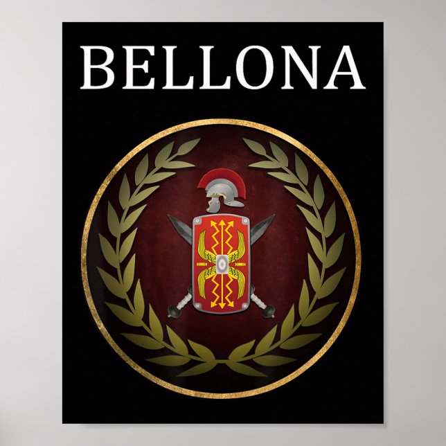 Bellona Ancient Roman Goddess Of War Symbol  Poster (Front)