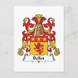 Bellot Family Crest Postcard