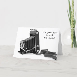 Bellows Camera With Film Birthday Card