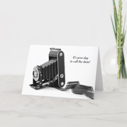 Bellows Camera With Film Birthday Card