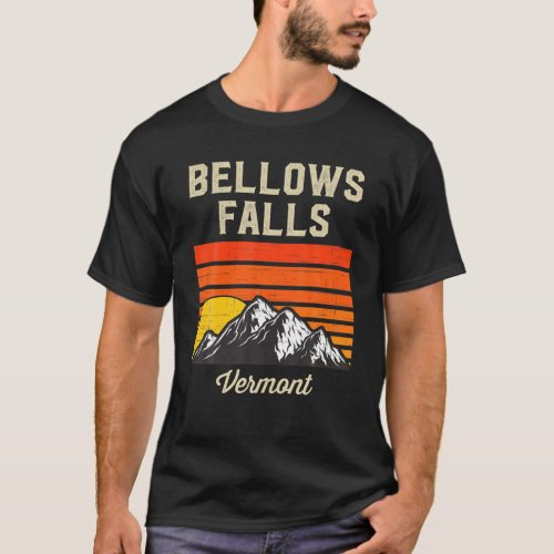 Bellows Falls Vermont Retro Vintage City State USA T_Shirt