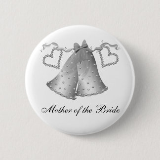 Bells and Hearts Mother of the Bride Button