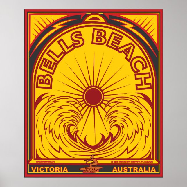 BELLS BEACH VICTORIA   AUSTRALIA SURFBREAK SURFING POSTER (Front)
