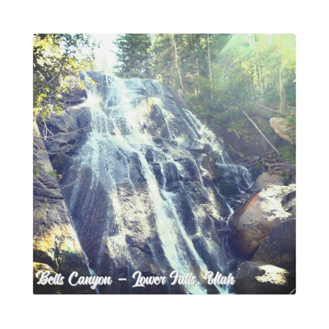 Bells Canyon Lower Falls UTAH Metal Print (Front)