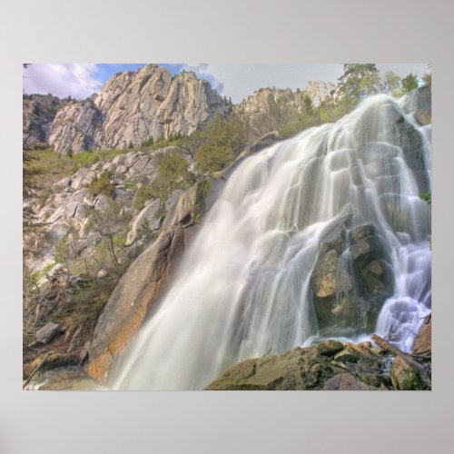 Bells Canyon Waterfall Lone Peak Wilderness Poster