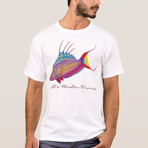 Bells Flasher Wrasse Reef Fish T_Shirt