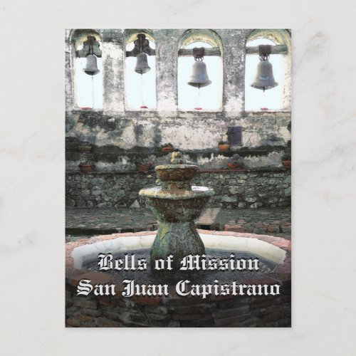 Bells of Mission San Juan Capistrano Postcard