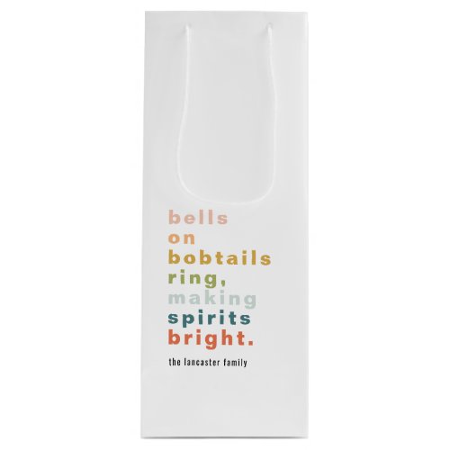 Bells on Bobtails Wine Gift Bag