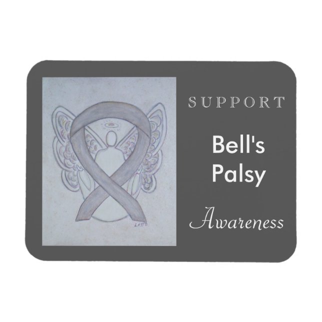 Bell's Palsy Awareness Ribbon Angel Custom Magnet (Horizontal)