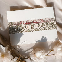 Belly Band Art Nouveau Mucha Monogram Initials