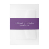 Belly Band | Personalized Purple, Gray | Wedding (Front Example)