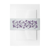 Belly Band | Purple, Silver Gray, Floral | Wedding (Front Example)