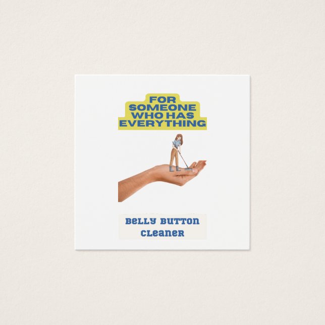 Belly button cleaner, joke present, gift for him,  (Front)