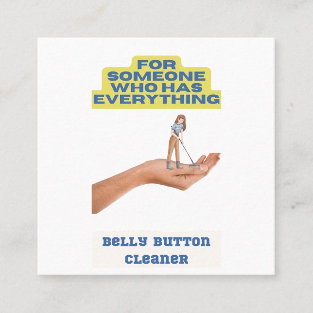 Belly button cleaner, joke present, gift for him,  loyalty card (Front)