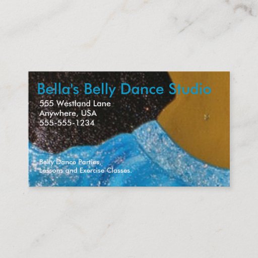 Customizable Belly Dance Business Card