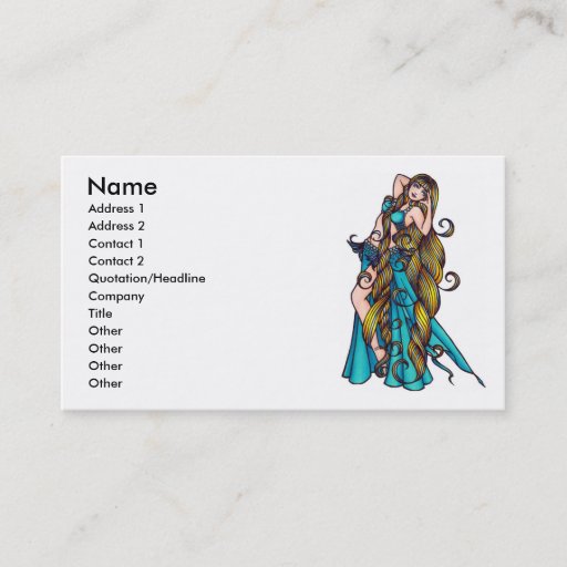 Customizable Belly Dance Business Cards