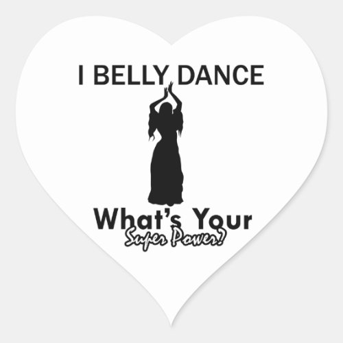 Belly Dance designs Heart Sticker