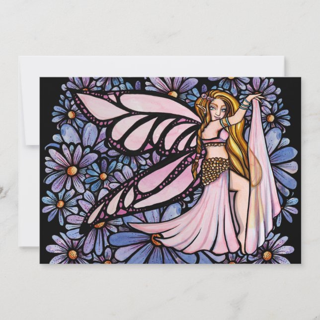 Belly Dance Fairy Art Belly Dancing Fairies Invitation (Front)