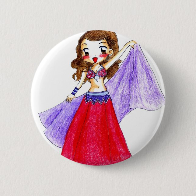 Belly dance - Fatima Pinback Button (Front)