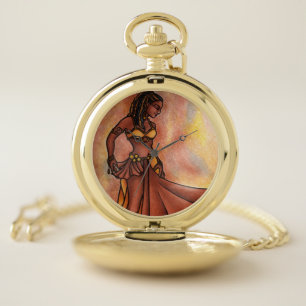 Belly Dance Goddess Pocket Watch