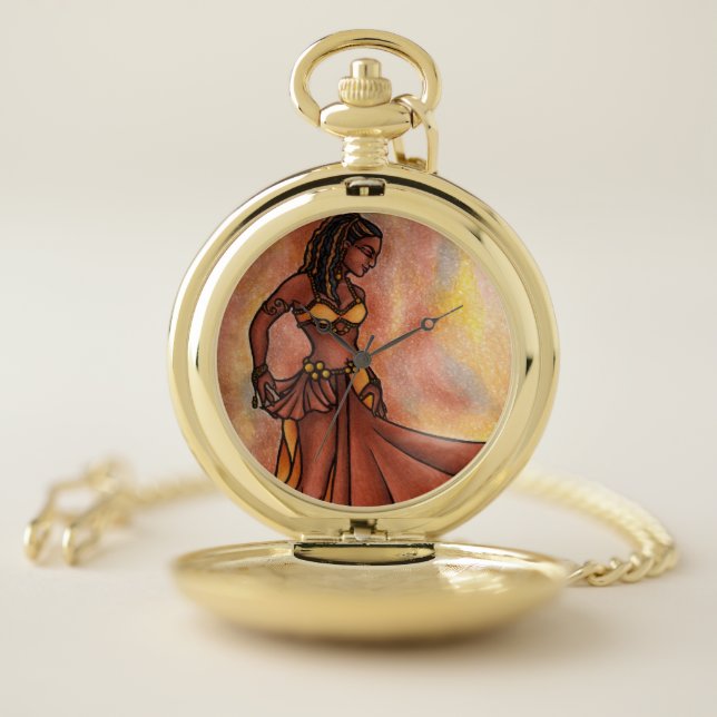 Belly Dance Goddess Pocket Watch (Inside)