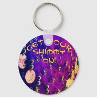 Belly dance hip scarf with coins keychain