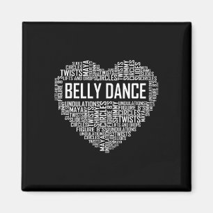 Belly Dance Lover Gift Belly Dancer Heart Gifts  Magnet