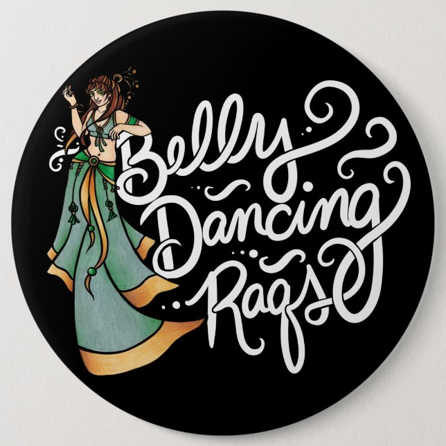 Belly Dance RAQS Fun Belly Dancing  Button (Front)