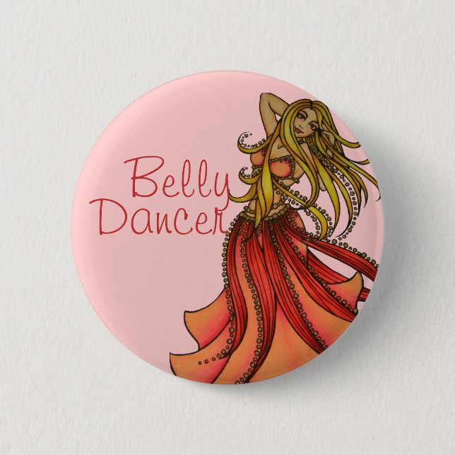 Belly Dancer art Button (Front)