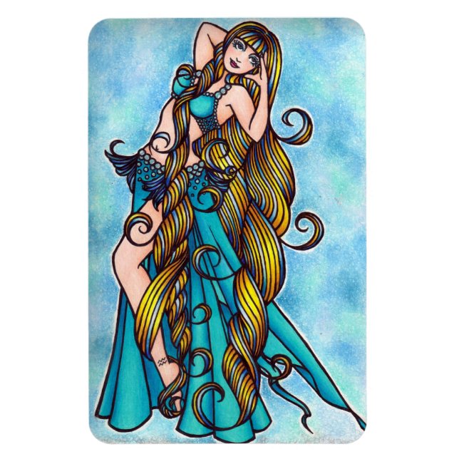 Belly Dancer Art Magnet (Vertical)