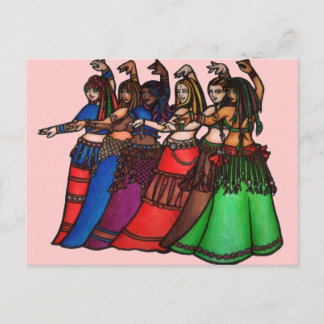 Belly Dancer art Postcard