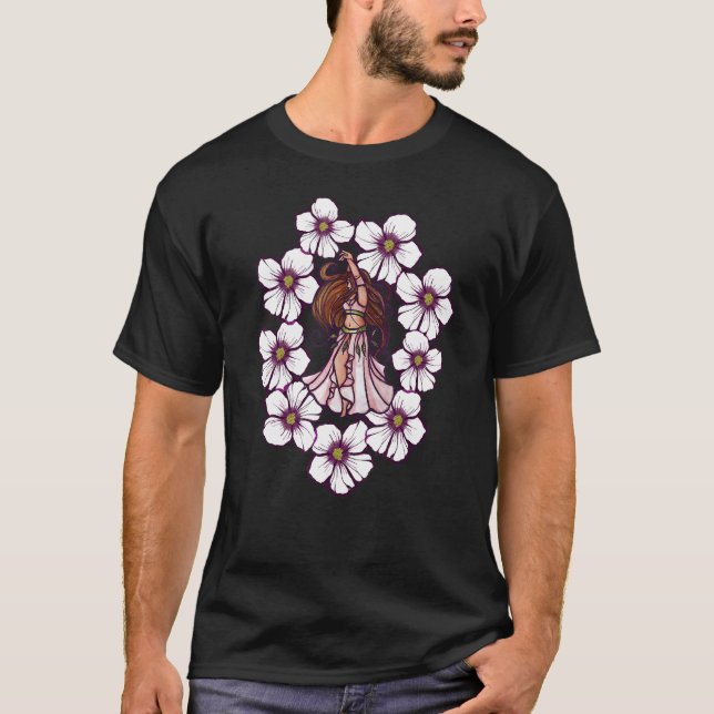 Belly Dancer Artwork Hibiscus T-Shirt (Front)