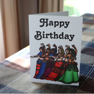 Belly Dancer Birthday Cards