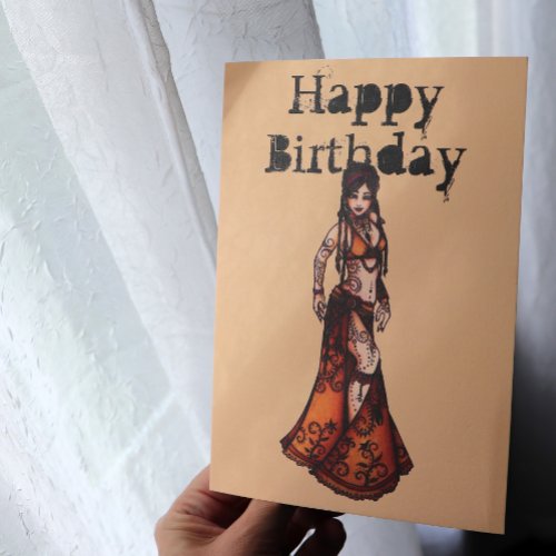 Belly Dancer Birthday Cards