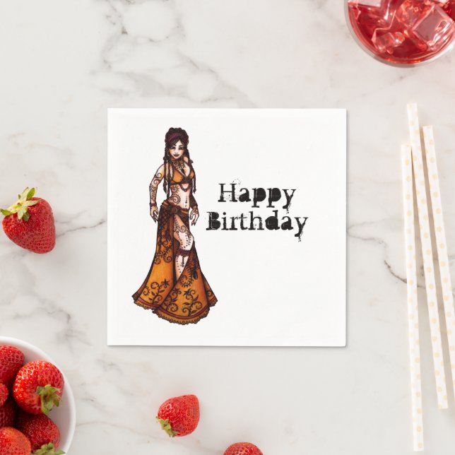Belly Dancer Birthday  Napkins (Insitu)