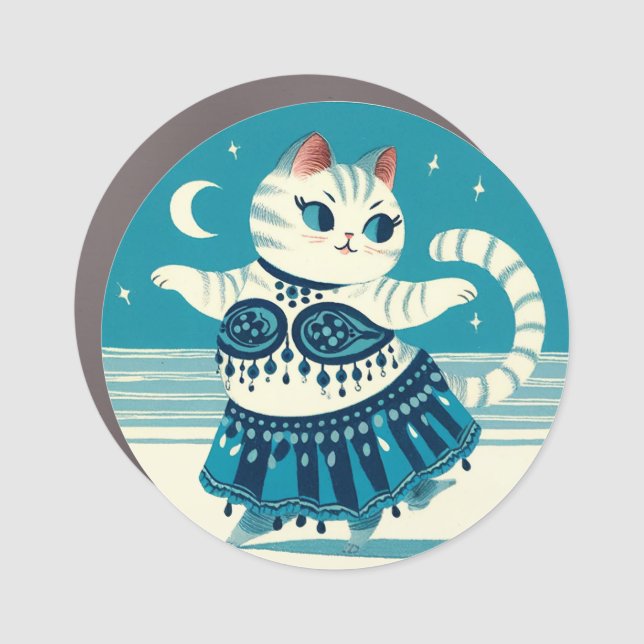 Belly Dancer Cat                                   Car Magnet (Front)