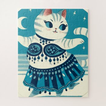 Belly Dancer Cat                                   Jigsaw Puzzle by BoogieMonst at Zazzle