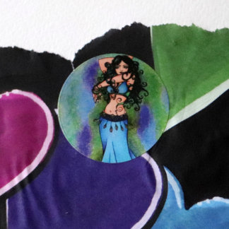 Belly Dancer Classic Round Sticker