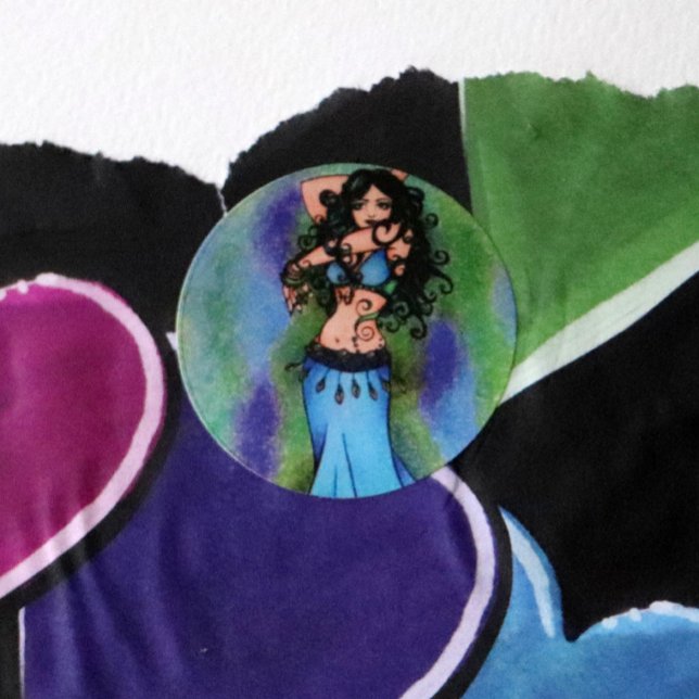 Belly Dancer Classic Round Sticker (Creator Uploaded)